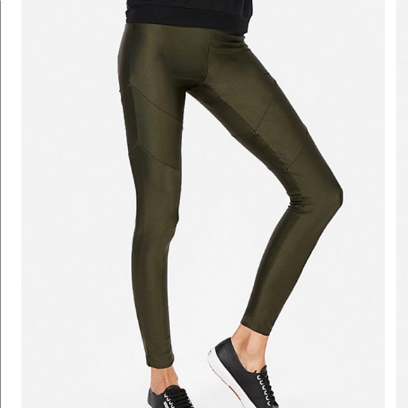 Express High Waisted Seamed Shine 